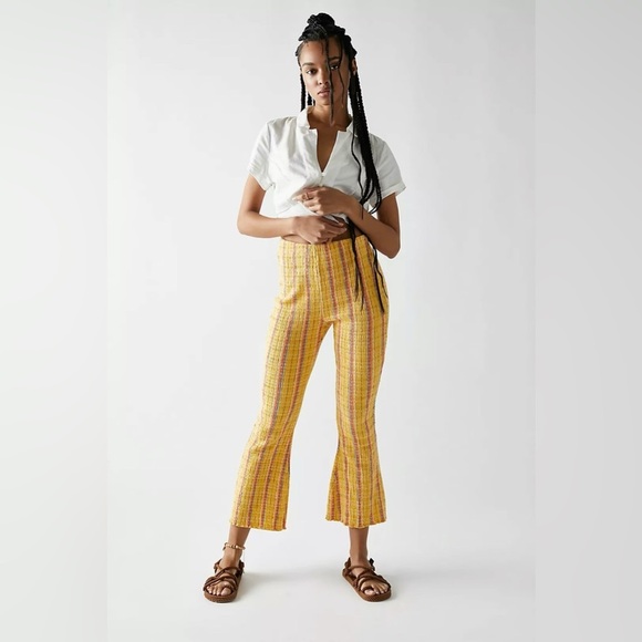 Free People Fine Line Slim Pants sz L - Picture 1 of 1